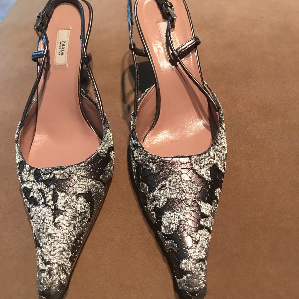 Prada lace fancy Heels
